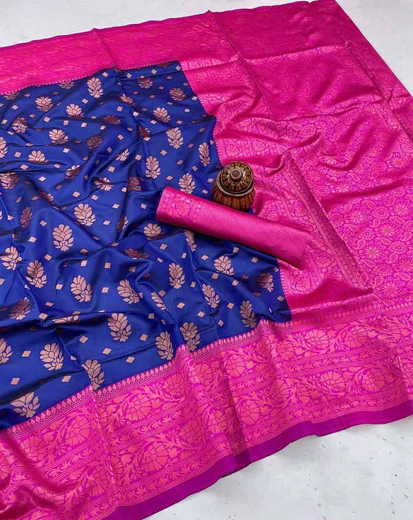 NAVY_BLUE_PURE_BANARASI_SAREE